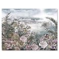 thumbnail image 2 of Designart Retro Flowers By The Sea Side Canvas Wall Art, 2 of 4