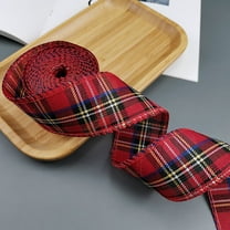 Plaid Christmas Ribbon for Wreaths - 6cm*6m, Classic Tartan, Presents, Garland, Gifts, Wrapping, Bows, Xmas Tree Topper Decor