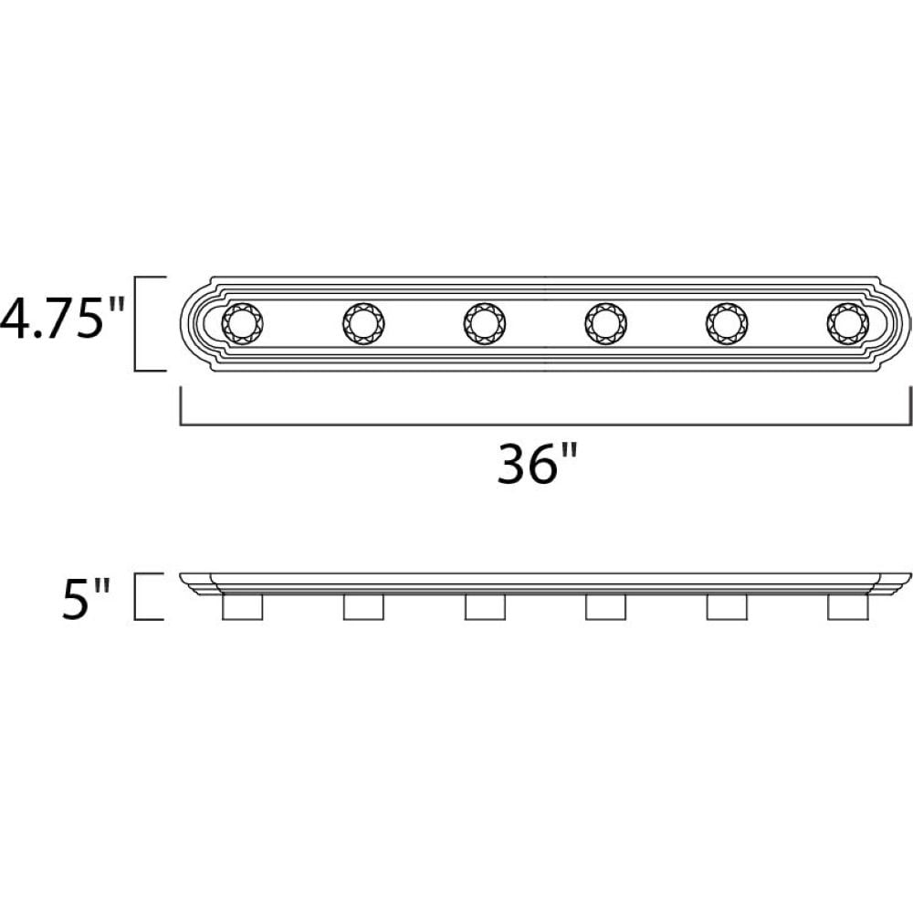 Maxim Lighting - Six Light Bath Vanity - Essentials-6 Light  Bath Vanity in