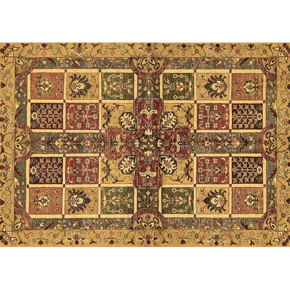 Ahgly Company Indoor Rectangle Abstract Brown Modern Area Rugs, 4' x 6'