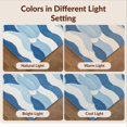 thumbnail image 7 of Design&I 9'x12' Washable Area Rug Ocean Wave Themed Grid Abstract Nautical Motif Minimalist Theme for Great Room, Large Living Giant Skid-Resistant, 7 of 7