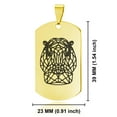 thumbnail image 2 of Stainless Steel Geometric Polygon Hippo Animal Dog Tag Keychain Circle Ring, 2 of 2