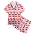 thumbnail image 5 of Luvoko Child Children DIY Anniversary Print Pajama Set Short Sleeve Button Up Top And Shorts, 5 of 5