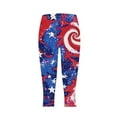 thumbnail image 5 of Hvot&aat Patriotic High Waist Leggings for Women USA 4th of July Flag Leggings Summer Casual Vacation Beach Pants, 5 of 6