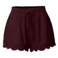 thumbnail image 1 of Timegard Plus Size Shorts for Women 2pc Elastic High Waist Casual Solid Color Shorts Summer Beach, 1 of 4