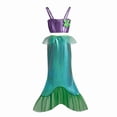 thumbnail image 4 of Green Mermaid Princess Beach Swimsuit Cosplay Costume with Accessories Set, 4 of 7
