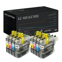 LC-103 (LC103) High Yield Ink Cartridges, Compatible for Brother MFC-J245 J285DW J4310DW J4410DW J450DW J4510DW J4610DW J470DW J475DW J650DW J6520DW J6720DW J6920DW J870DW J875DW Printers (2 Set)