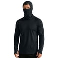 thumbnail image 2 of LEKWK Fishing Shirts for Men Quick Dry Long Sleeve Hooded Face Cover Slim Fit Sun Shirt Lightweight Breathable UPF 50+ Protection Athletic Fishing Wear Black XL, 2 of 7