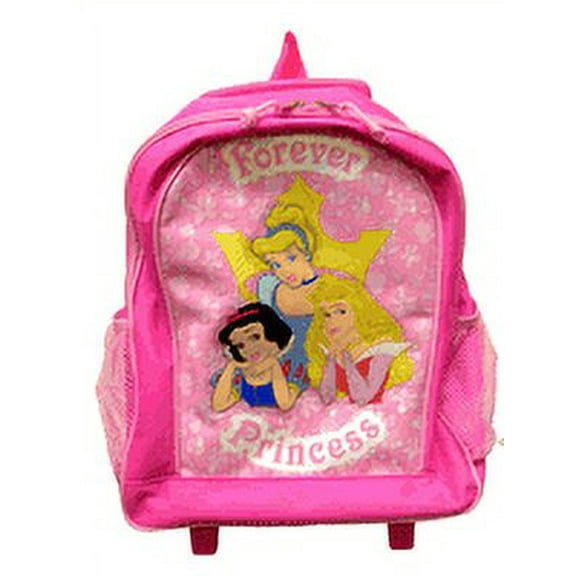Disney Princess Forever Rolling Backpack School Luggage Bag