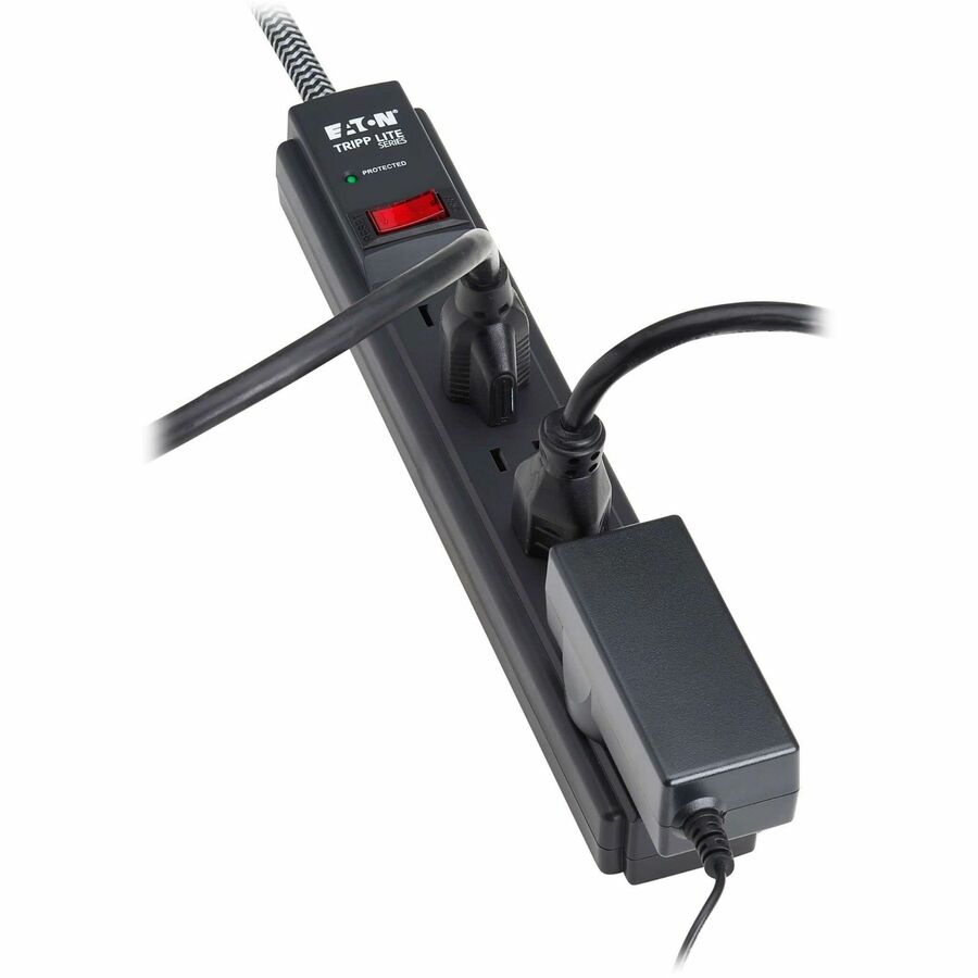 Eaton Tripp Lite Series Protect It! 6-Outlet Surge Protector, 5-15R Outlets, 1200 Joules, 20 ft. (6.1 m) Braided Cord, Black