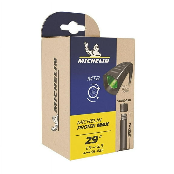 Michelin Protek Max Presta Tube 48mm, 700C, Puncture-Resistant, Thorn-Proof, Low-Pressure Cycling Tube for Road & Commuter Bikes
