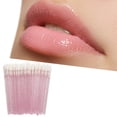 thumbnail image 4 of NIBOLOG 50Pcs Professional Lip Brush Smooth Coverage Plastic Women Fashion Lip Gloss Wand Makeup Tool, 4 of 8
