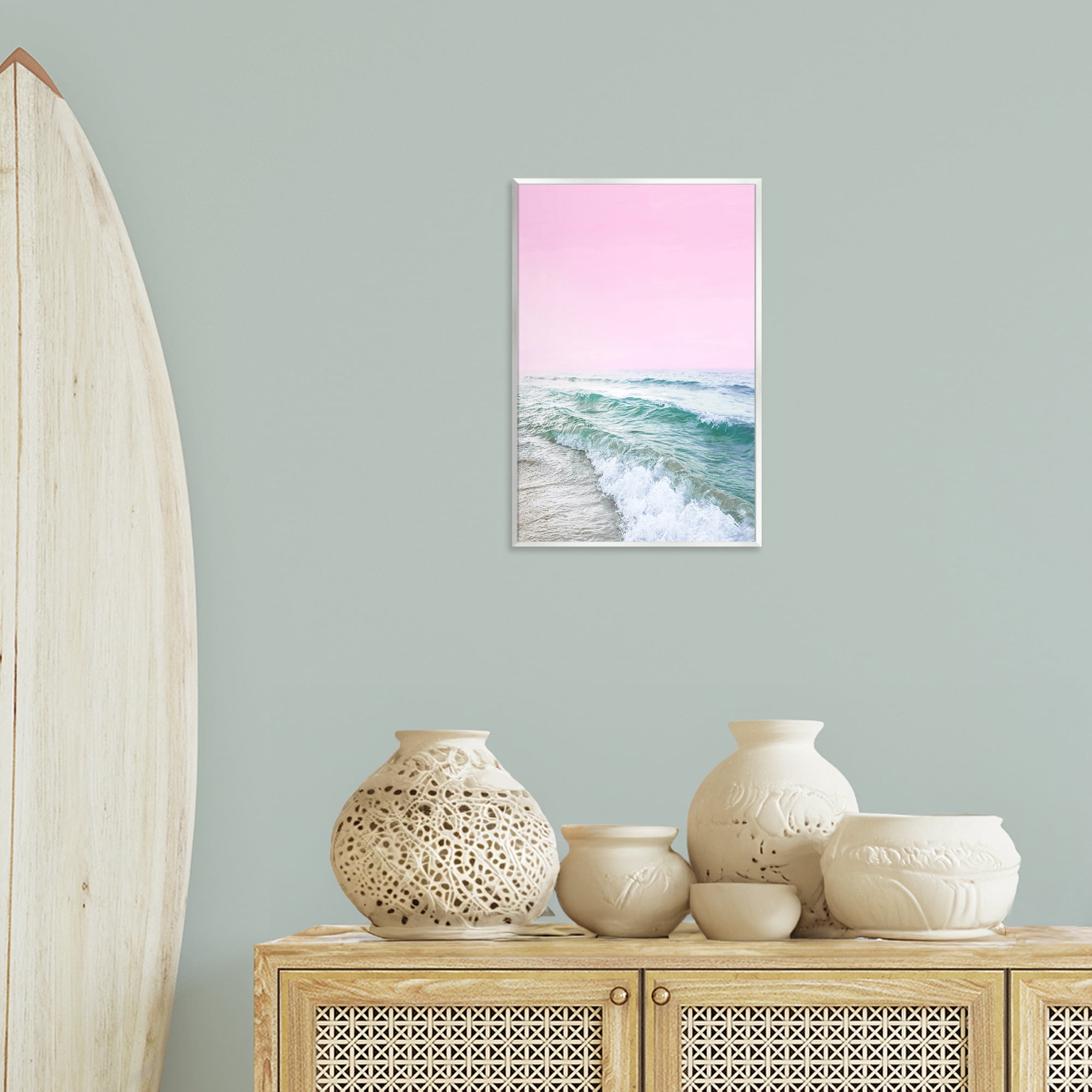 Stupell Industries Pink Winter Sea Coastal Photography Unframed Art Print Wall Art, 13 x 19