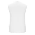 thumbnail image 6 of Puntoco Fashionable Men's Solid Color Casual V-neck Sleeveless T-shirt White XL(XL), 6 of 6