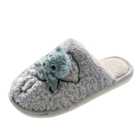 

slipper for Men Flat Open Toe Shoes Winter Furry Slippers Couples Warm Home Men Plush Slip On Keep Men s Slipper Flock Dress Sandals for Women Blue