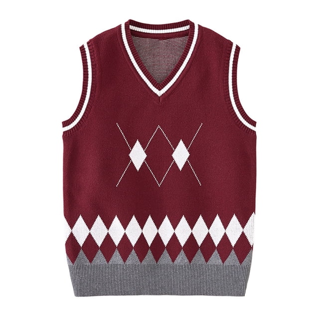 Camiseta sin mangas con cuello en V, ropa de otoño e invierno para niños, suéter de punto de doble capa para niñas, top informal, top con cuello en V, chaleco de poliéster para niñas