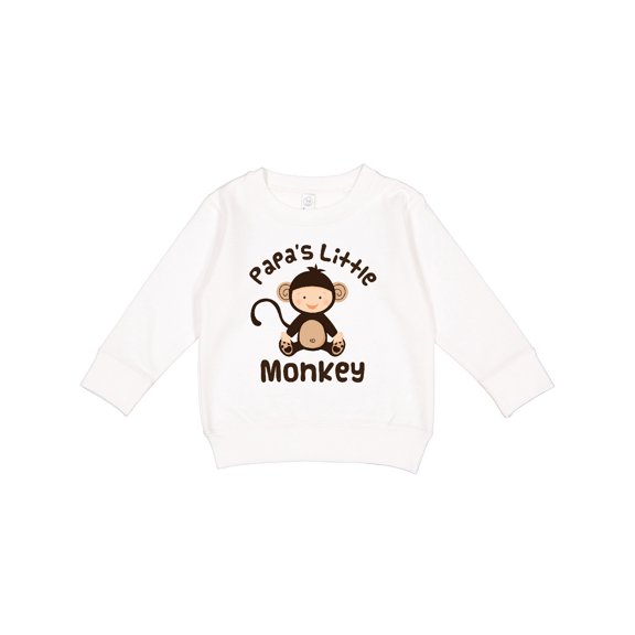 Inktastic Papas Little Monkey Boys Funny Toddler Sweatshirt