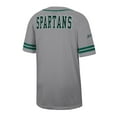thumbnail image 3 of Men's Colosseum Gray Michigan State Spartans Free Spirited Baseball Jersey, 3 of 3