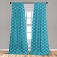 thumbnail image 5 of Ambesonne Teal Curtains, Polka Dots Soft Sea Colors, Pair of 28"x84", Teal Pale Blue, 5 of 5