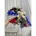 thumbnail image 6 of Chmadoxn 19.7×13.8-Inch Village Red White and Blue Patriotic Fabric Front Door Wreath with Wooden Star Bow - American Style Decoration - Indoor and Outdoor Home Decoration, 6 of 8
