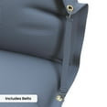thumbnail image 3 of Covers & all Stylish Flat Bean Bag with Grommets and Belts, Olefin Fabric, UV Resistant for Bean Bag Lounger - Tween Navy (XXL, 79 L × 59 W × 12 H inch)(Beans not included), 3 of 7