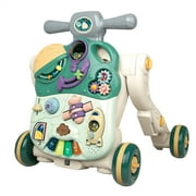 Angle View: Baby Walker Trolley Toddler Walker with Lights Music Adjustable Walker Toy Colorful Outdoor Walker Fun Walker Trolley Green