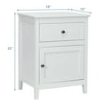 thumbnail image 2 of Costway Nightstand Accent Side End Table Storage Cabinet w/Drawer White, 2 of 11