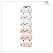 Auledio 6 Tier Metal Towel Rack Organizer Decorative Wall Mount Towel Holder for Storage of Bathroom Towels in Black