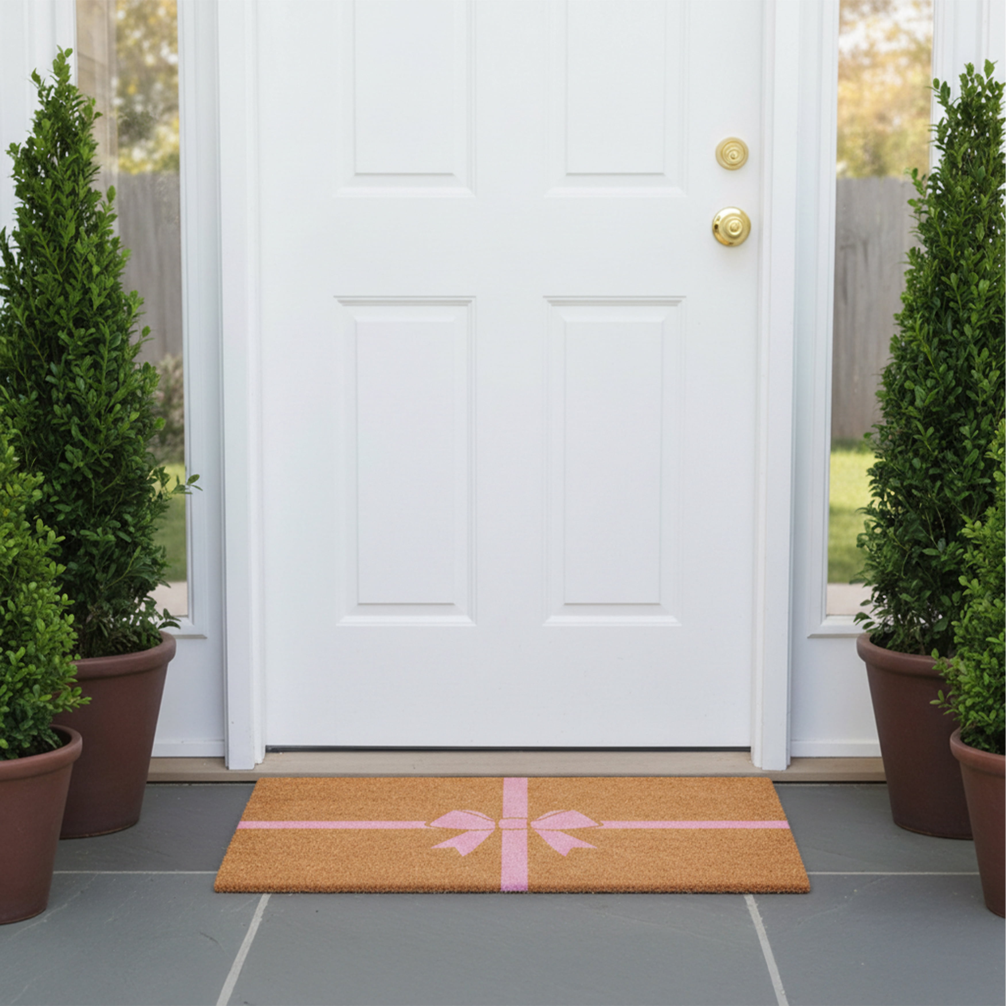 Calloway Mills 117572436 Pink Holiday Gift Doormat, 24" x 36"