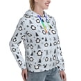 thumbnail image 6 of Lsque penguin tree star Pattern Casual Women's Hoodie,Hooded Sweatshirt with Kangaroo Pocket,Pullover Hoodie with Eye-catching Drawstrings-XX-Large, 6 of 7