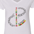 thumbnail image 4 of Inktastic Juneteenth-celebrating Freedom Breaking Chains Women's V-Neck T-Shirt, 4 of 5