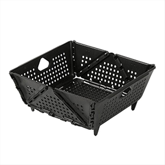 Rollbacks & More Plastic Colander - Foldable Drain Basket with Resting Feet Kitchen Food Strainer Space-Saving Black