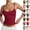 #02 Wine, variant on Spaghetti Strap Tank Tops for Women Adjustable Straps Double Lined Camisole Tops Trendy Square Neck Sleeveless Tops Summer ,M,Wine