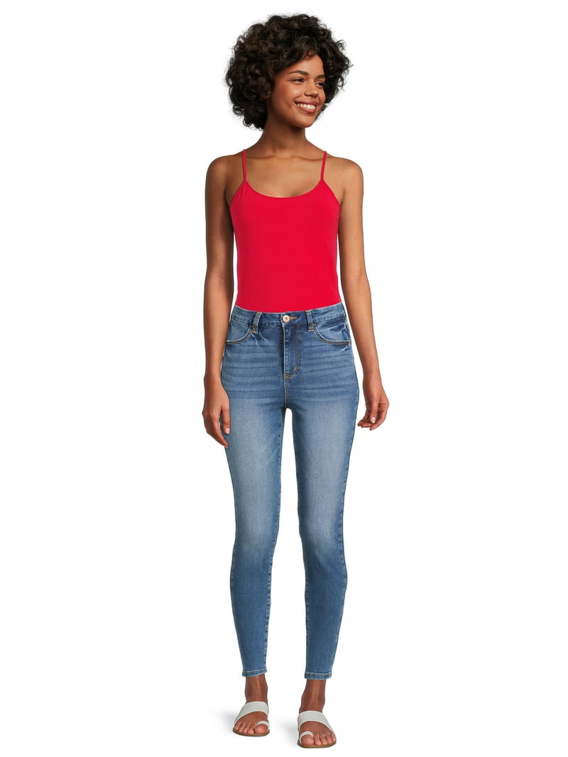 Time & Tru Women's Stretchy Knit Cami with Adjustable Straps, 5