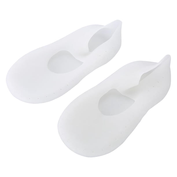 Calcetines De Silicona Protector Antigrietas Para Pies Herramienta Para El Cuidado De Los Pies Calcetines De Prevención Blanco M 1 Par Serendint AF000430-00