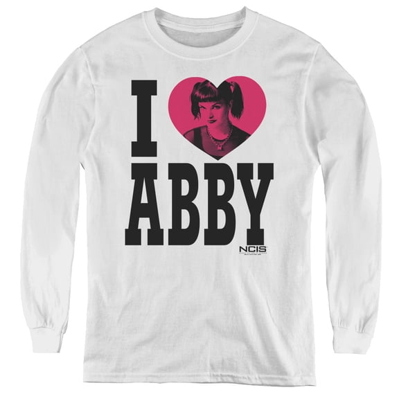 Ncis I Heart Abby Youth Long Sleeve T-Shirt White
