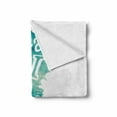 thumbnail image 2 of Animal Soft Flannel Fleece Blanket, I Love You Sea Words with Pipefish Species Holiday Sunny Hot Places Holiday Vacation Theme, Cozy Plush for Indoor and Outdoor Use, 50" x 70", Teal, by Ambesonne, 2 of 6