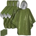 thumbnail image 1 of Paquete de 4 ponchos impermeables para la lluvia para acampar y hacer senderismo, con lado reflectante para aumentar la visibilidad, mantenerte abrigado y seco, 1 of 5