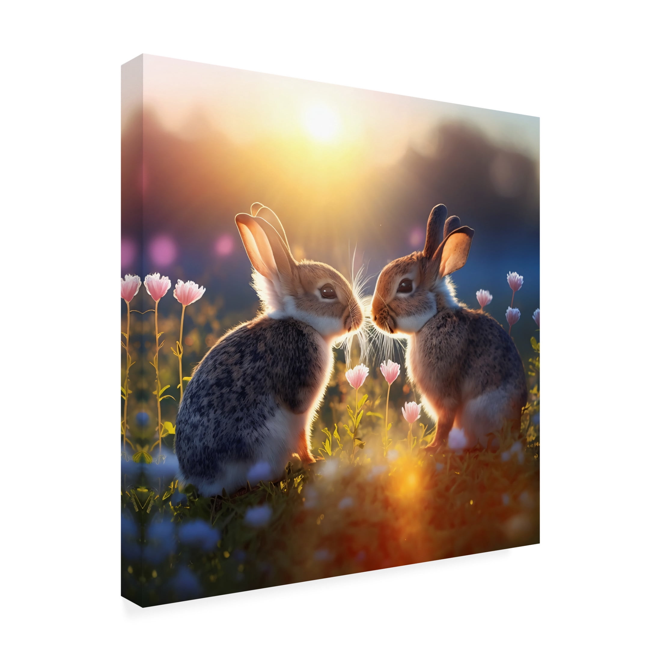Canvas Wall Art - Ray Heere 'Woodland Animals 35' Wall Art for Living Room, Bedroom, or Office Décor by Trademark Fine Art - 35 x 35 Inches