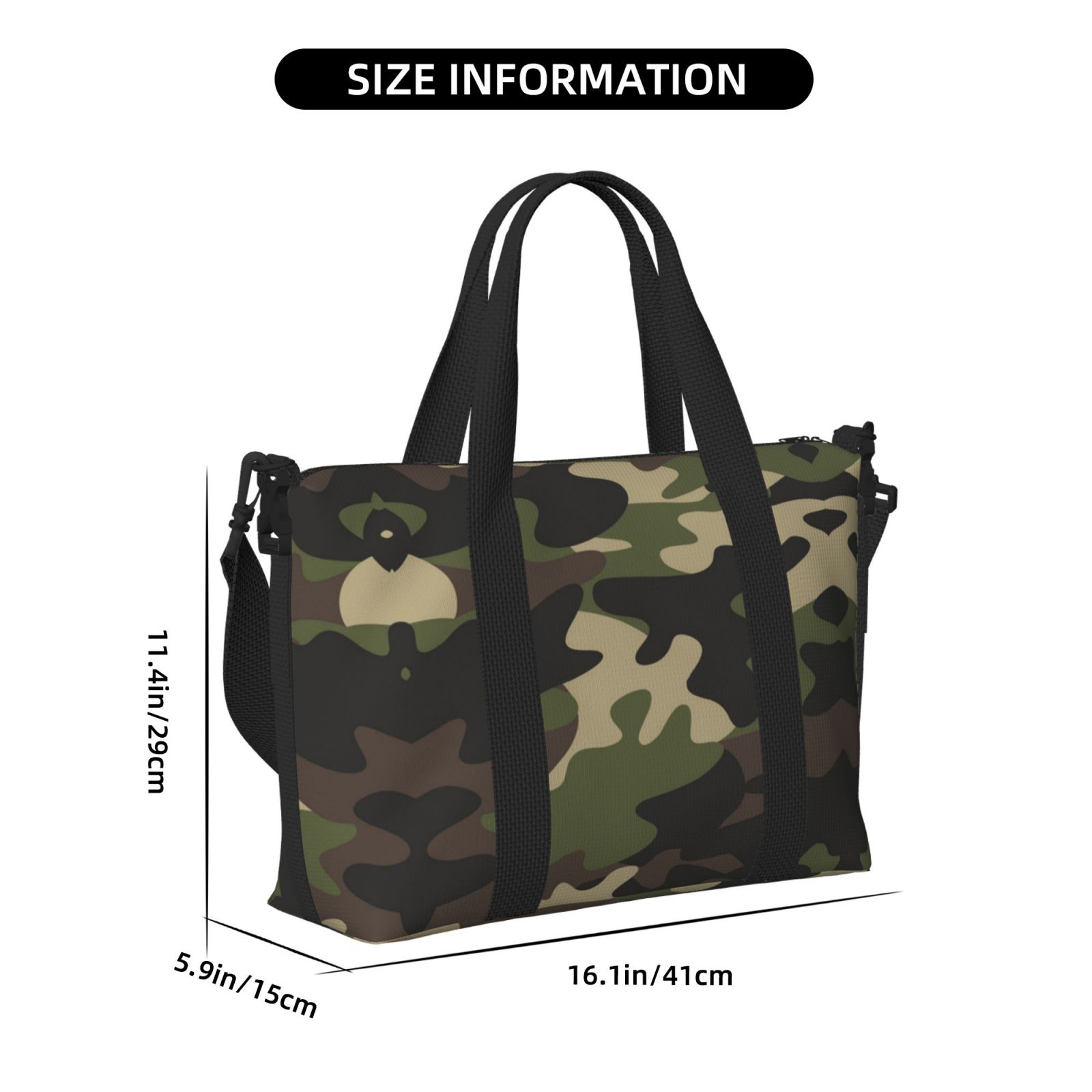 Travel Duffel Bag Camouflage Print Pattern Sports Tote Gym Carry On Bag Overnight Crossbody Bag For Women Men