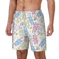 thumbnail image 2 of Uemuo Cartoon Bunny Pattern Mens Swim Trunks Quick Dry Board Shorts with Mesh Lining, Stretch Beach Shorts Quick Dry No-Chafing Board Shorts-X-Large, 2 of 9