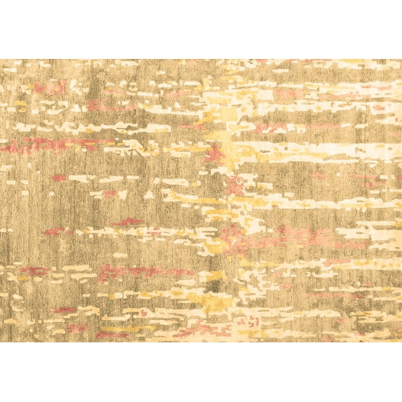 Ahgly Company Indoor Rectangle Abstract Brown Contemporary Area Rugs, 8' x 12'