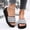 Silver, variant on Wedge Sandals for Women Rhinestone Plus Size Shoes Summer Slip on Slide Comfortable Walking Platform Sandals Silver 7(39)