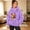 Purple, variant on Pet Pouch Hoodie for Women Dog Carrier Sweatshirt Small Pet Carrier Hoodie Button Neck Large Pet Pouch Long Sleeve Fleece Pullover Oversized Casual Solid Color with Kangaroo Pocket