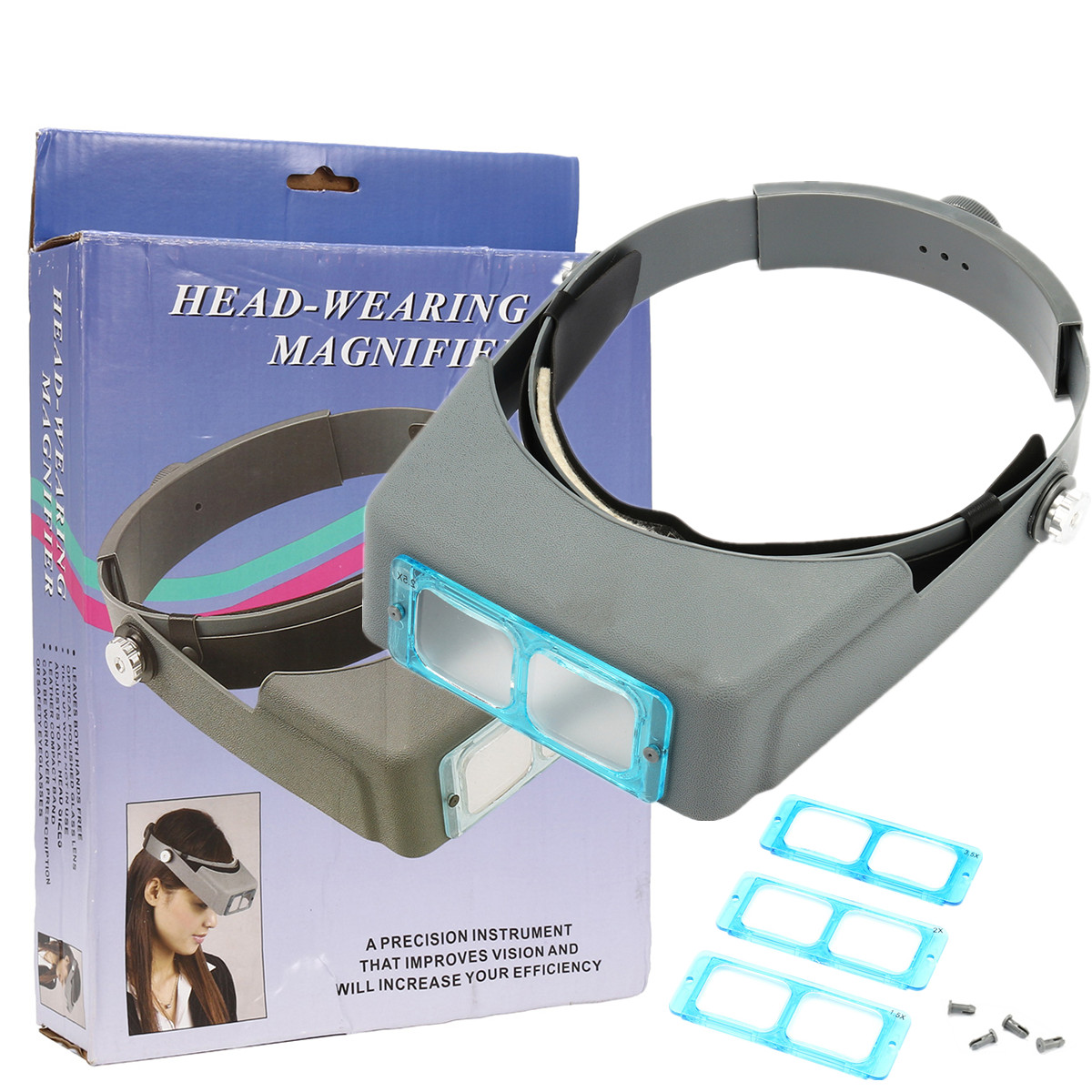 Head Mount Magnifier Headband Magnifier Jeweler's Loupe Handsfree