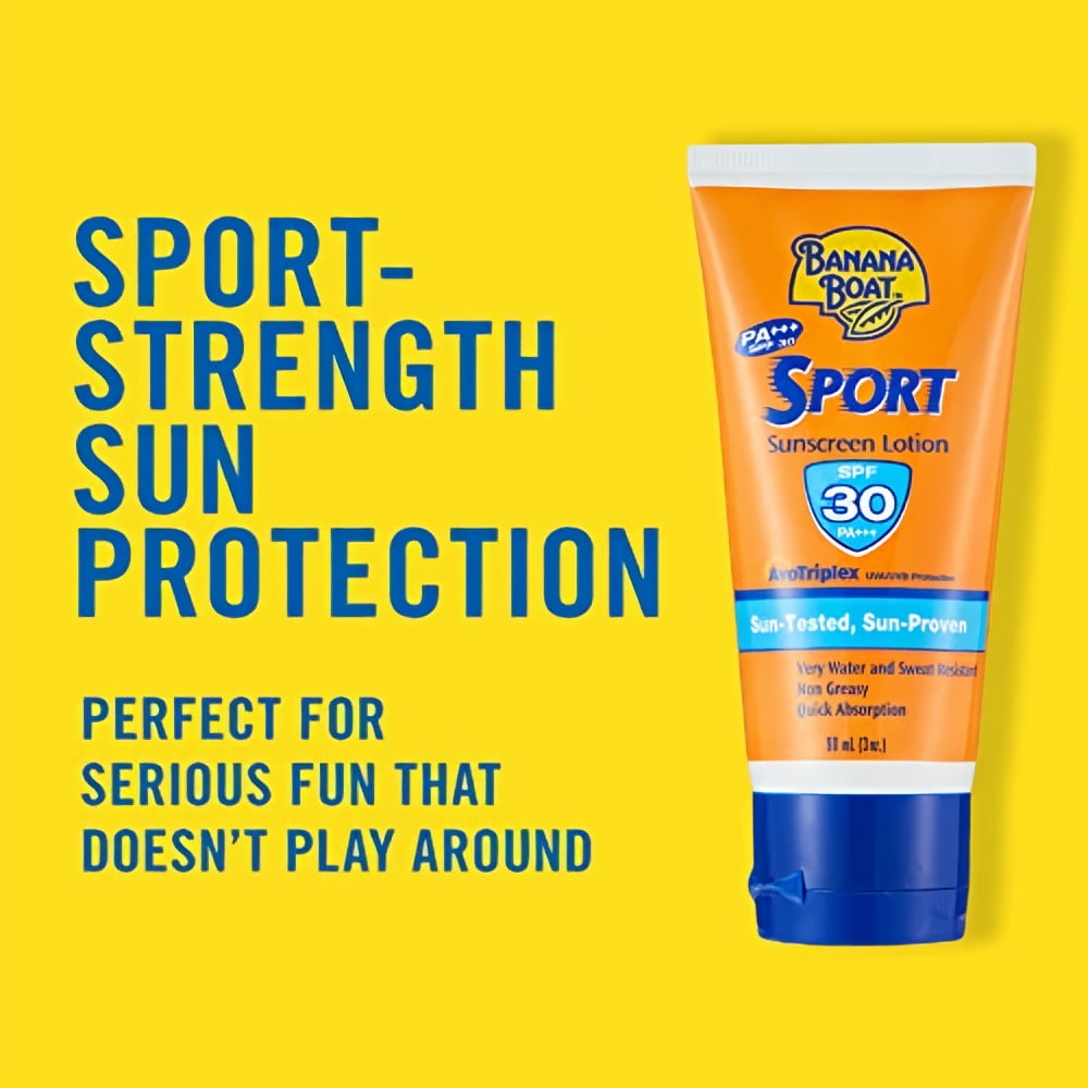 Banana Boat Sport Performance Sunscreen Lotion 30 SPF 1 oz (Pack of 12)