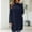 Blue, variant on Lilgiuy Women's Winter Long Sleeve Round Neck Knit Turtleneck Sweater Midi Dress for for Travel Vacation