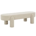 thumbnail image 4 of SAFAVIEH Couture Laurence Modern Cordoroy Modern Bench, Sand, 4 of 6