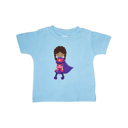 

Inktastic African American Girl Superhero Girl Cape Gift Baby Girl T-Shirt