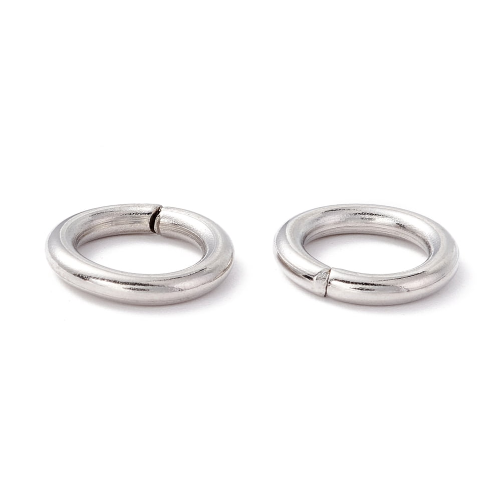 1000pc Non-304 Stainless Steel Jump Rings Open Jump Rings Round Stainless Steel Color 12x2mm Inner Diameter: 8mm
